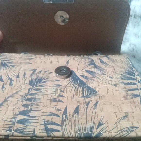 Cork Women Crossbody Purse Cute Tropical Vacation Bag Chain Fern Girls Teen Adul - Picture 7 of 10